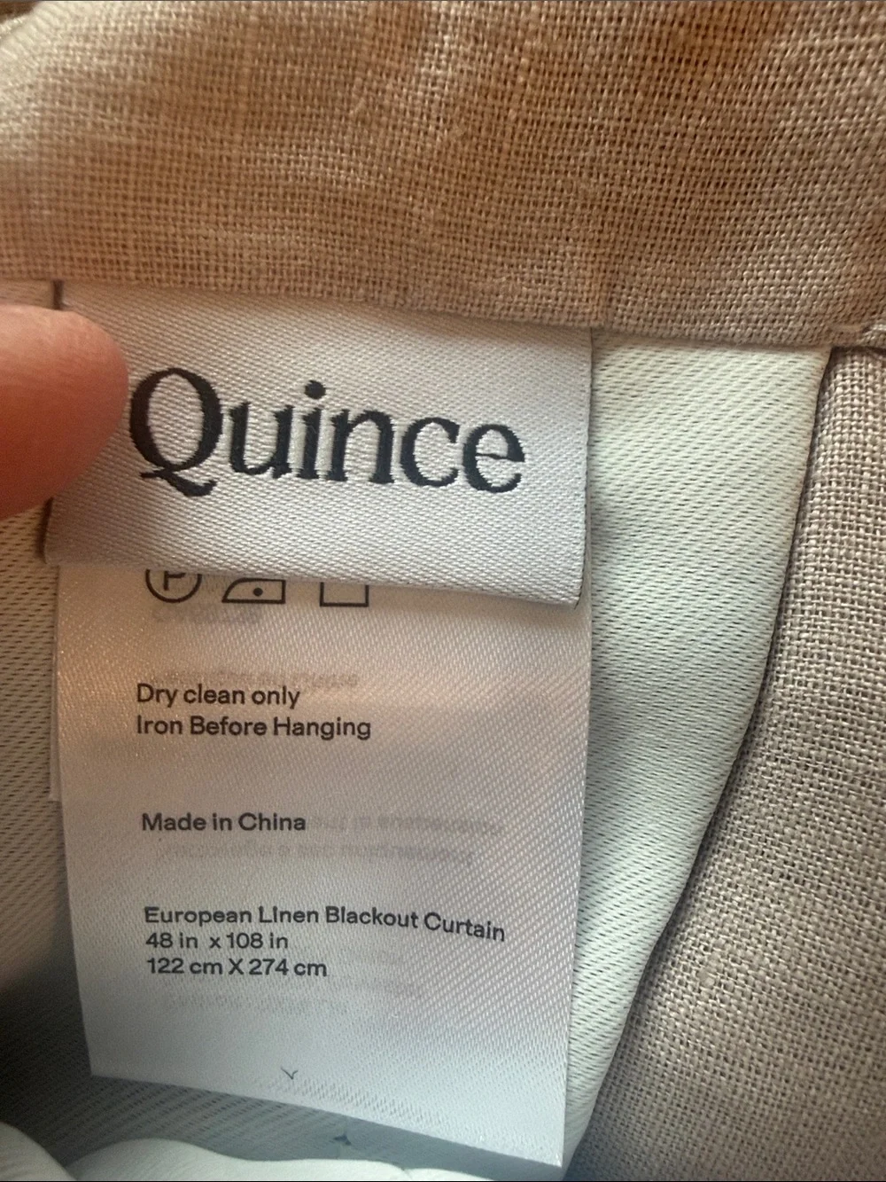 Quince 100% European Linen Room Darkening Curtain Panel/Rose Quartz 48X108 (116)